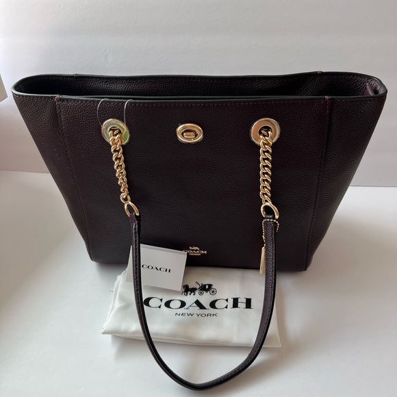 NWT COACH CHAIN TOTE HANDBAG  PURSE - Picture 2 of 7